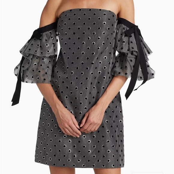 LELA ROSE POLKA DOT MINI DRESS - Picture 2 of 10